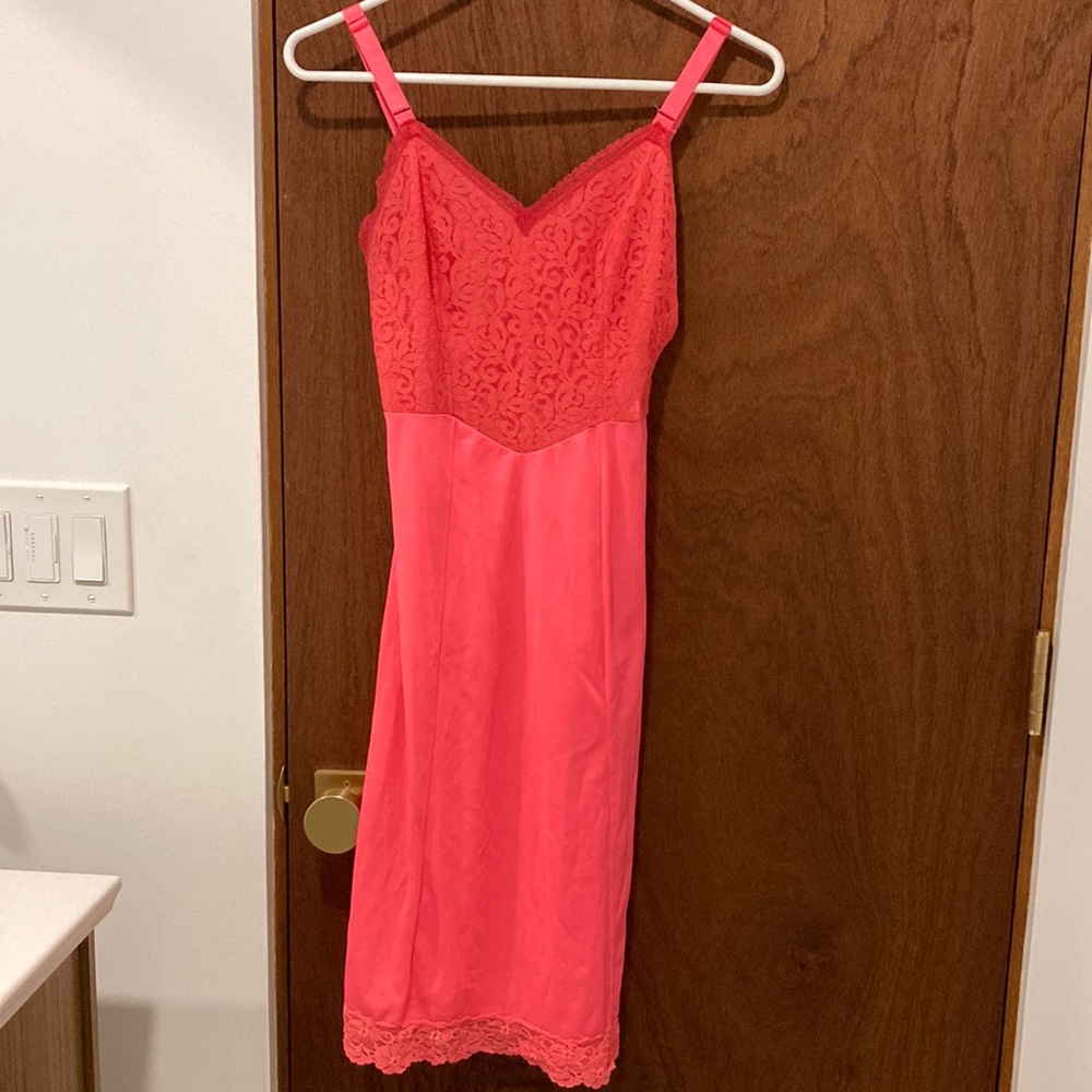 Vintage 1950’s 60’s Pinup Girl Hot Pink Slip